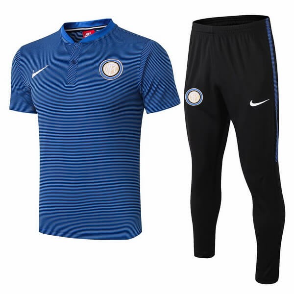 Polo Conjunto Completo Inter Milan 2018-19 Azul Negro